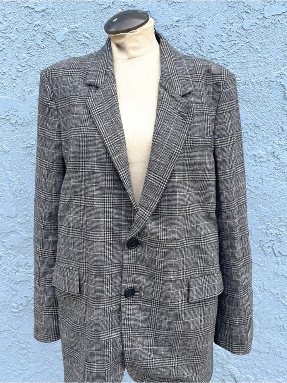 Zara Plaid Blazer Size Medium Oversized preppy